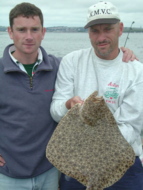 Arthur and skipper Eoin with Turbot