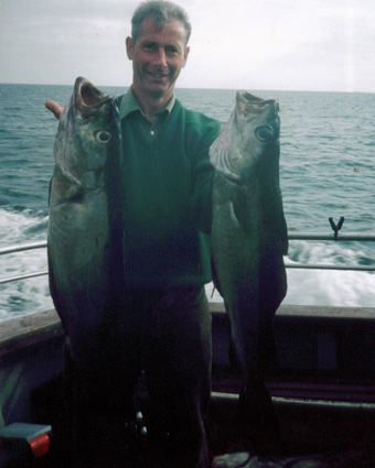 Gordon with a brace of Cork harbour pollack