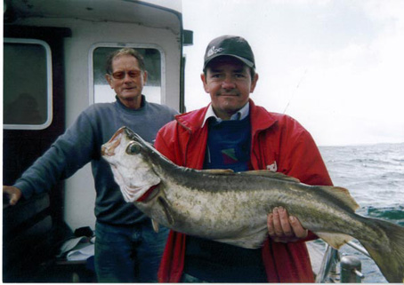 Declan with a specimen pollack